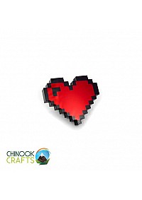 Épinglette (Pin) Par Chinook Crafts - Coeur Pixelisé